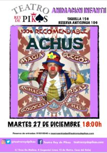 animación infantil de Achus. Juegos, bailes, globoflexia y muchas risas