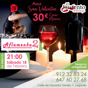 Música flamenca Aflamenka2 y menú de San Valentín