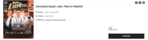 Concierto Super Latin Fest en Madrid