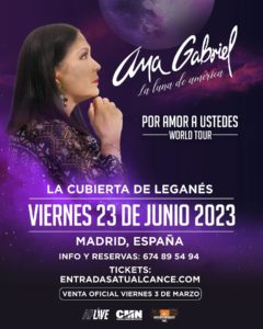 ANA GABRIEL, POR AMOR A USTEDES, EN MADRID