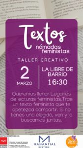 Actividad llenar Leganés de textos feministas el 8 de marzo