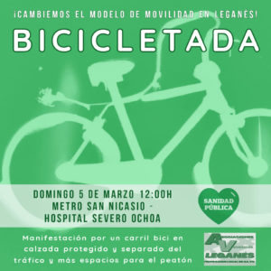 Bicicletada en Leganés