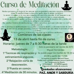 Curso de Meditación en el Centro Municipal Azorín