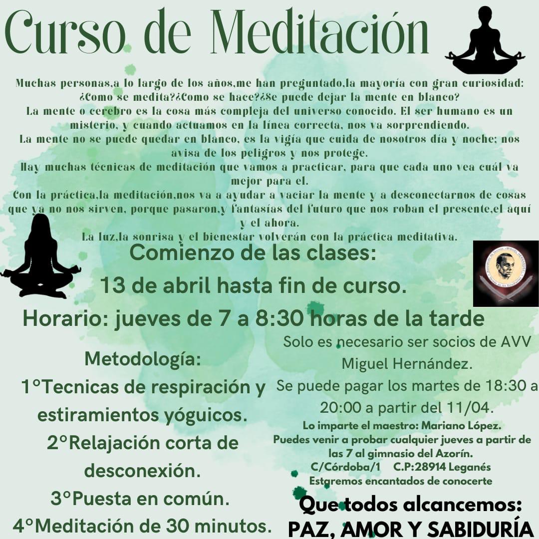 Curso de Meditación en el Centro Municipal Azorín