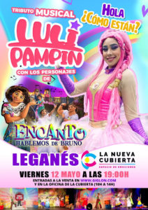 Luli Pampin con los personajes de Encanto Hablemos de Bruno 