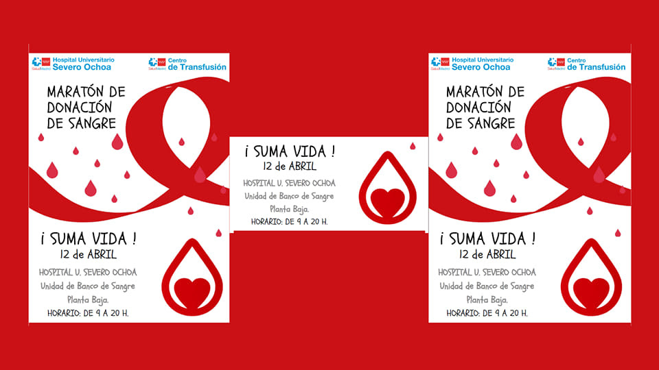 XXI Maratón de Donación de Sangre en el Hospital Severo Ochoa