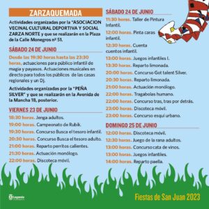 Programa Fiestas de San Juan 2023 en Zarzaquemada