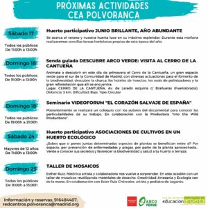 Programación de junio 2023 en el CEA Polvoranca