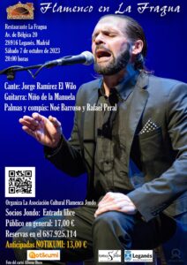 Flamenco: JORGE RAMÍREZ EL WILO + NIÑO DE LA MANUELA + NOÉ BARROSO + RAFAEL PERAL en Leganés
