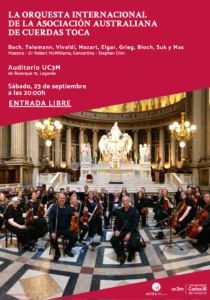 CONCIERTO ORQUESTA INTERNACIONAL DE LA ASOCIACIÓN AUSTRALIANA DE CUERDAS
