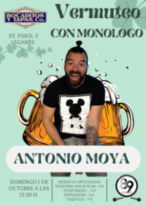 Cartel monólogo Antonio Moya