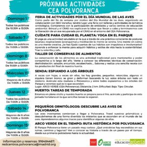 Próximas actividades CEA Polvoranca