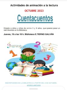 Cuentacuentos en la biblioteca del barrio de La Fortuna