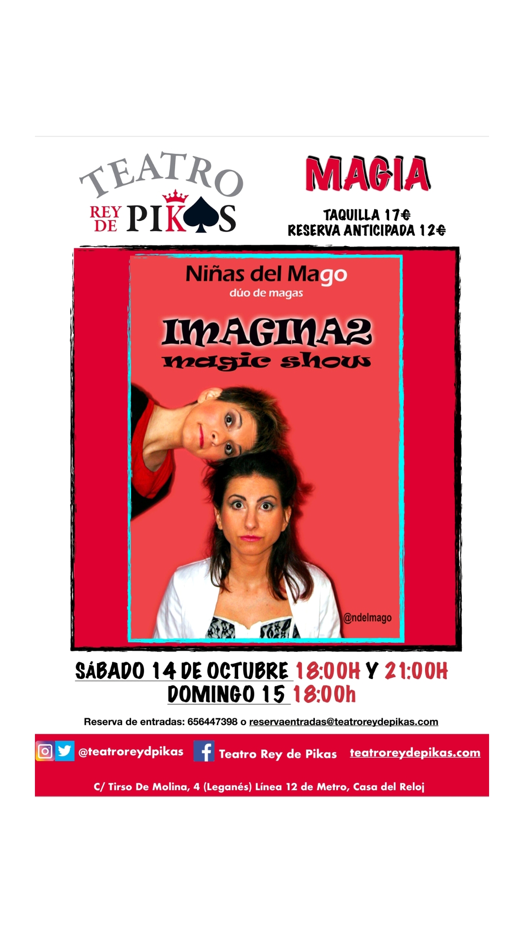 NIÑAS DEL MAGO, un dúo de magas con su espectáculo IMAGINA2 