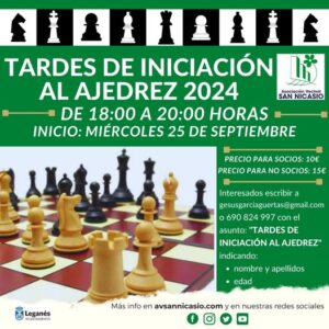 TARDES DE INICIACIÓN AL AJEDREZ