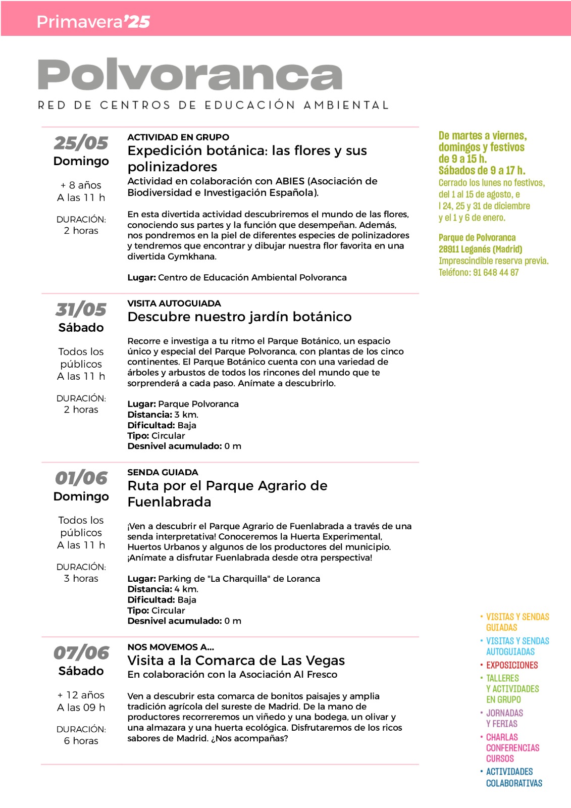 Actividades primavera Polvoranca