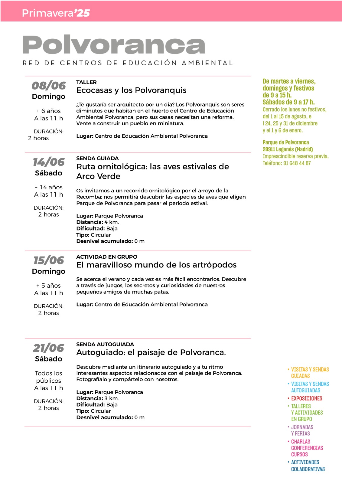 Actividades primavera Polvoranca
