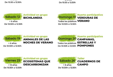 Programación de actividades para el 𝗠𝗘𝗦 𝗗𝗘 𝗝𝗨𝗟𝗜𝗢 bosquesur
