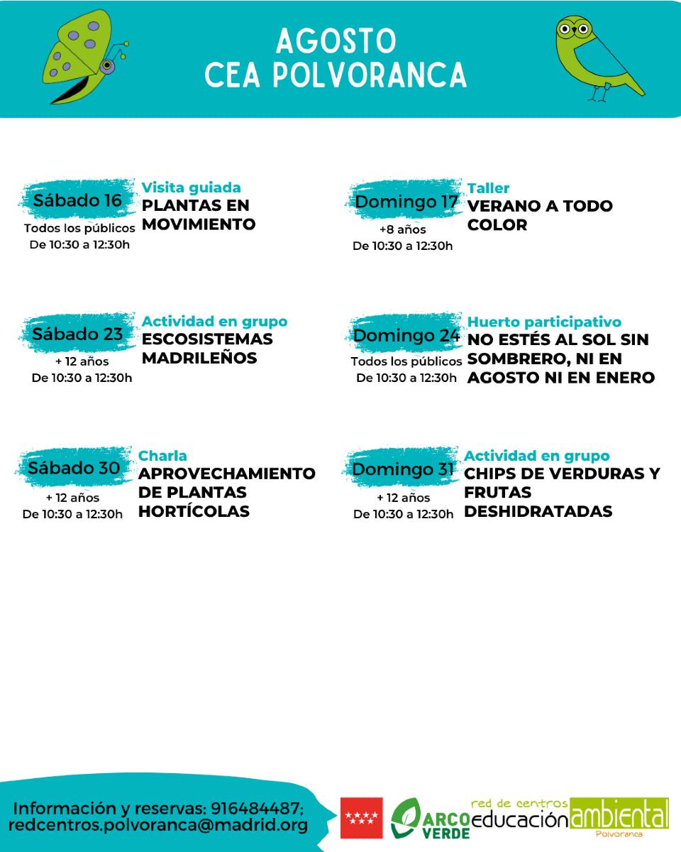 Programación de actividades para la ??????? ???????? ?? ?????? CEA POLVORANCA