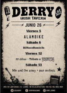 Conciertos en el Derry en junio