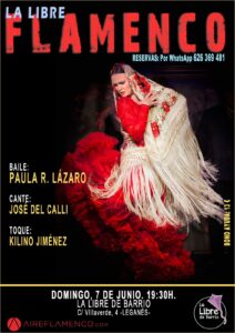 EL BAILE FLAMENCO DE  PAULA  R. LÁZARO EN LA LIBRE FLAMENCO