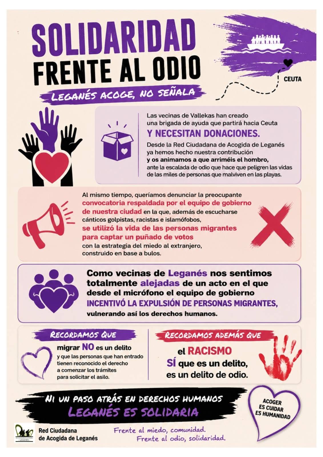 Las vecinas de Vallekas han creado una brigada de ayuda que partirá hacia Ceuta y necesitan donaciones.