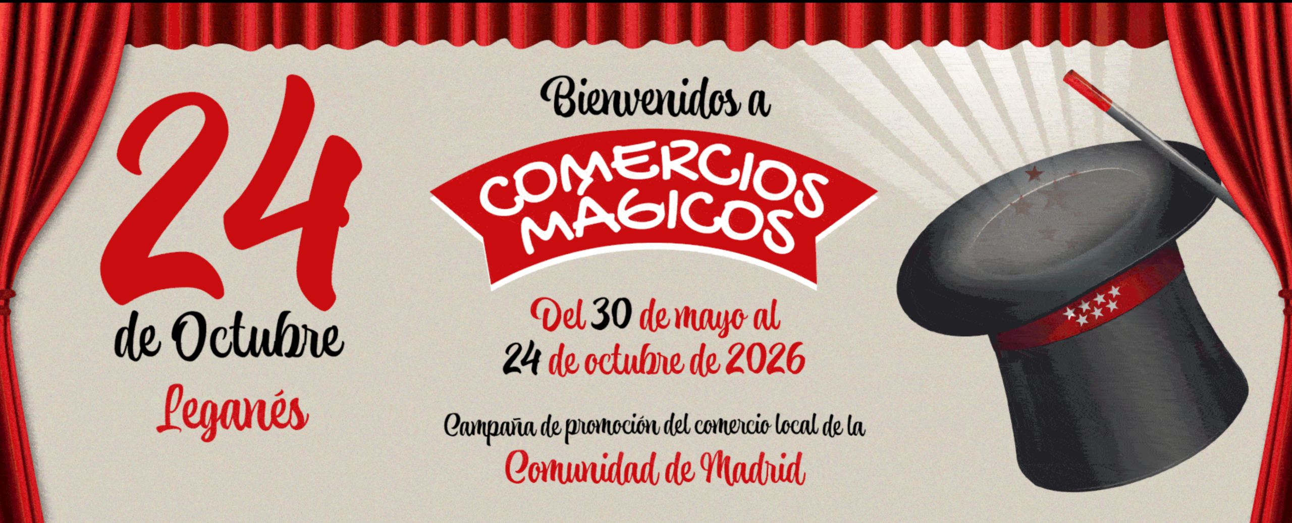 Cartel de Comercios Mágicos Leganés 2026