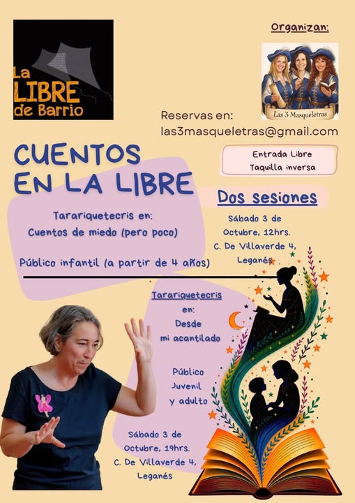 Cartel de Cuentos en La Libre 2026-2027 para público infantil