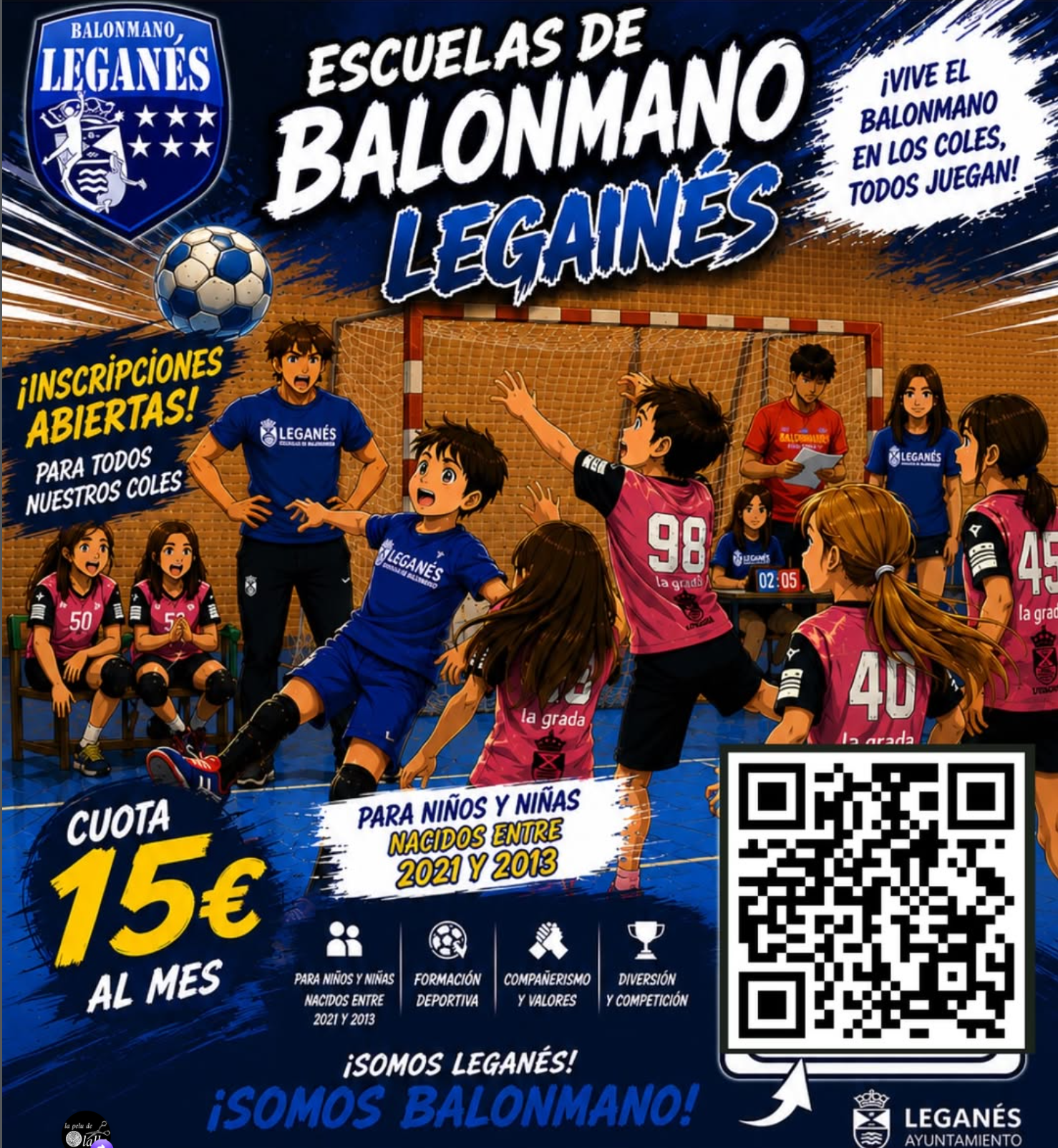 Abrimos la reserva de plazas para todas nuestras escuelas de balonmano. Novedades 26/27 y más información a través de nuestra web de escuelas https://escuelascbmleganes.com/informacion-de-inscripcion-en-escuelas/