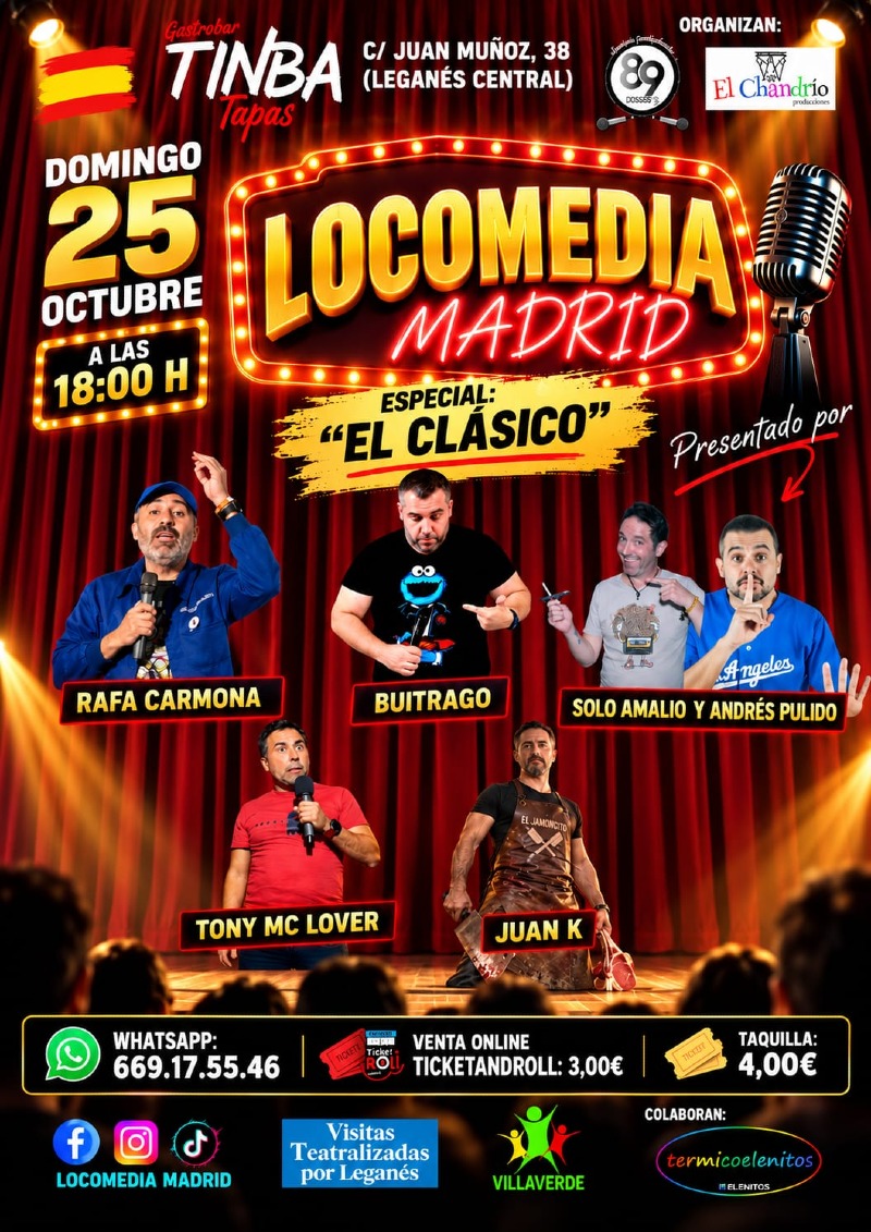 LOCOMEDIA MADRID en Gastrobar Tinba Tapas