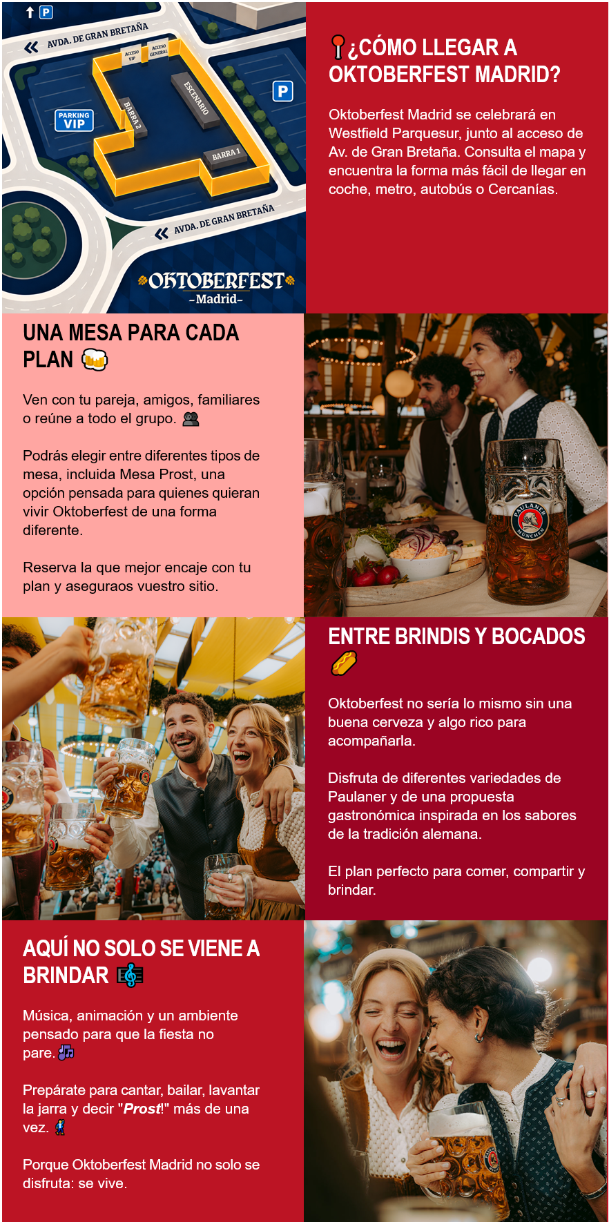 Oktoberfest Madrid en Westfield Parquesur: ubicación, mesas, gastronomía bávara y música