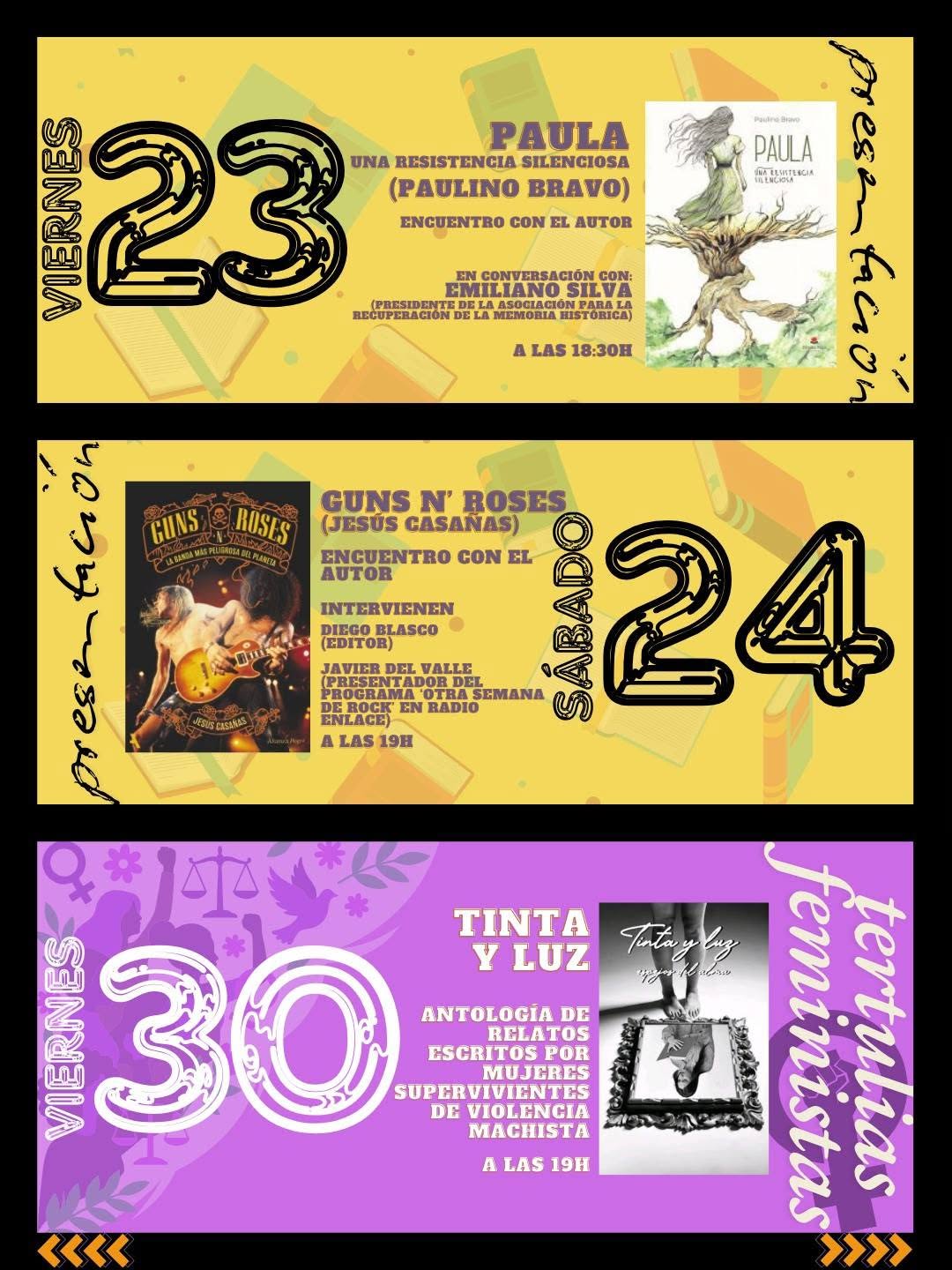 Actividades de La Libre de Barrio del 23 al 30 de octubre
