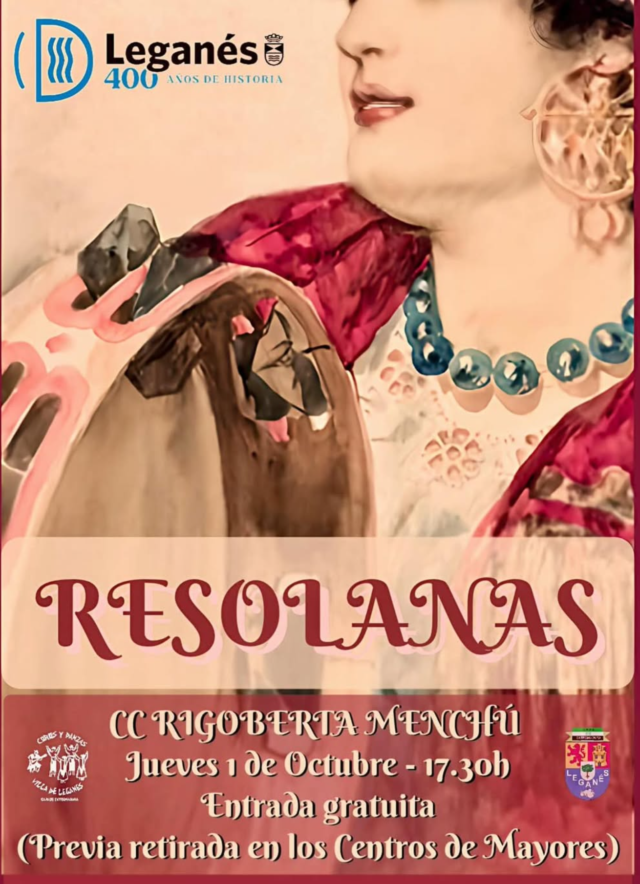Cartel del espectáculo Resolanas en el Centro Cívico Rigoberta Menchú
